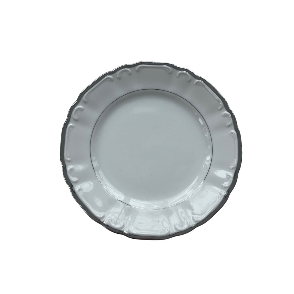 Vintage 1963 Silver Sonata By HARMONY HOUSE FINE CHINA 6.5 in Bread Butter Plate